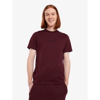 Fred Perry Ανδρική Μπλούζα Embroidered T-Shirt M4580-597 Μπορντό