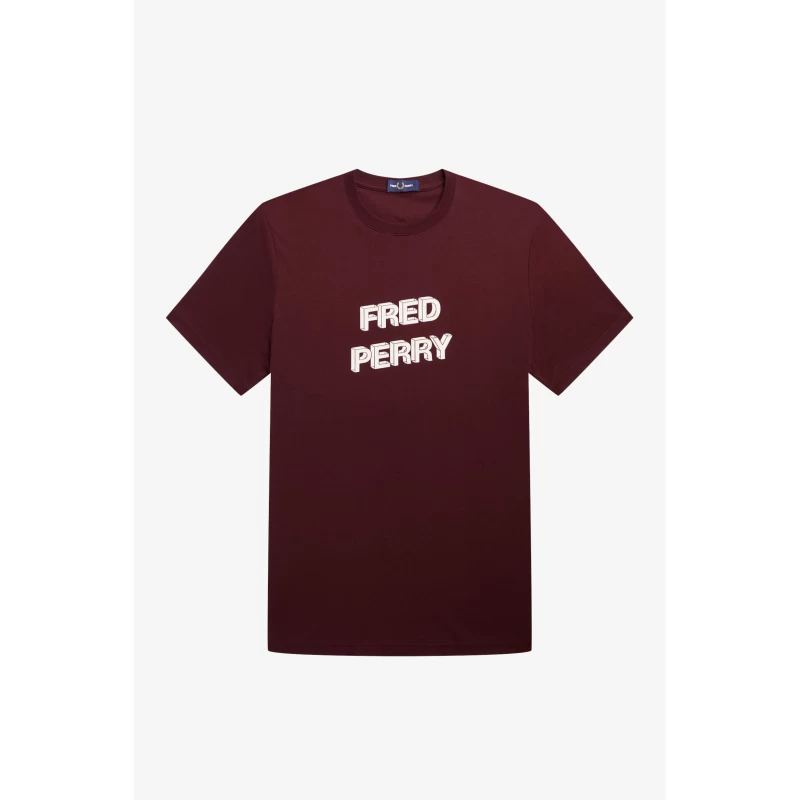 Fred Perry Ανδρικό Graphic T-shirt M4635-597 Μπορντό