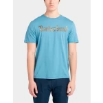 Timberland Ανδρική Μπλούζα T-Shirt SS Linear Camo Tee TB0A68N1-DJ15 Σιέλ