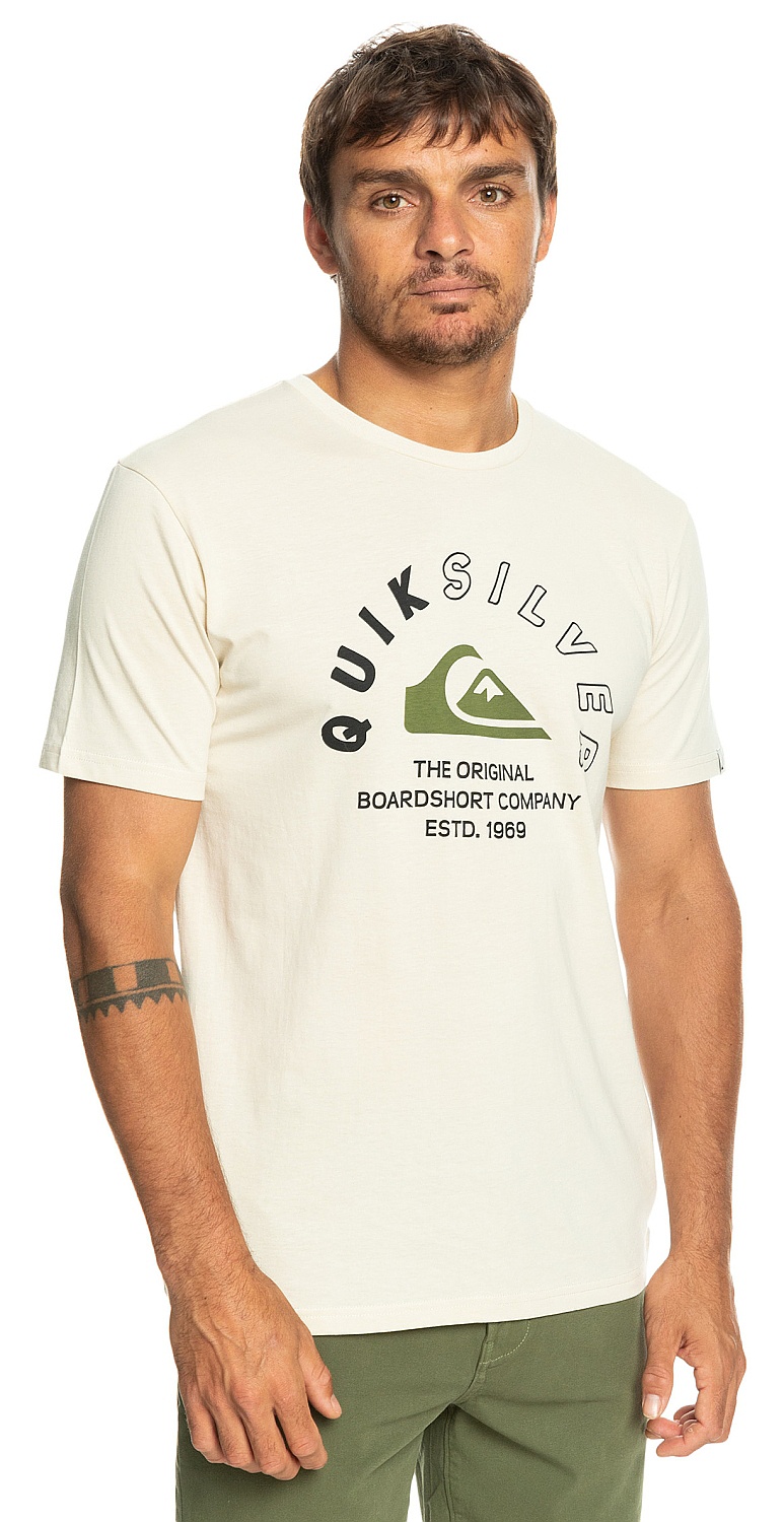 Quiksilver Mixed Signals Ss Ανδρικό T-Shirt EQYZT07276-WDW0 Εκρού