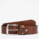Timberland Ανδρική Δερμάτινη Ζώνη Square-Buckle With Loop TB0A1BY8212 Καφέ