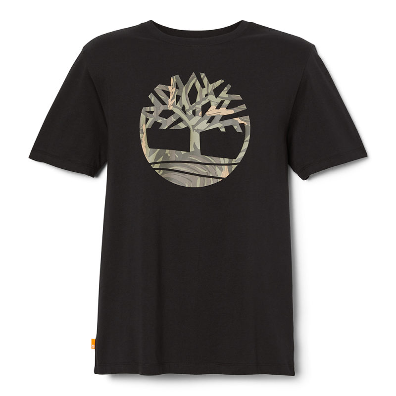 Timberland Ανδρική Μπλούζα T-Shirt SS Tree Logo Camo Tee A68VH-001 Μαύρο