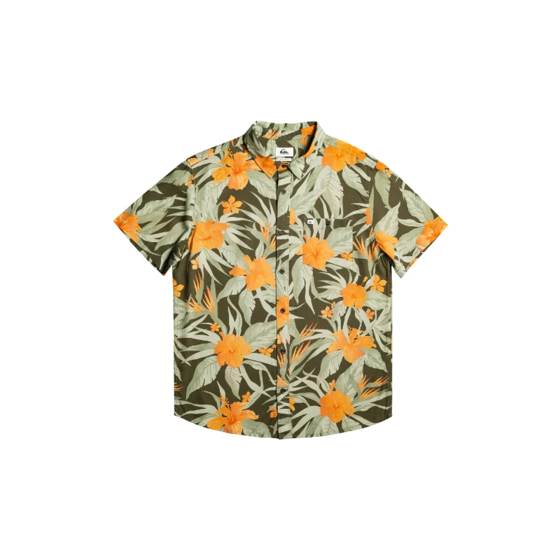 QUIKSILVER Ανδρικό Κοντομάνικο Πουκάμισο Floral EQYWT04476-GPH6 Χακί