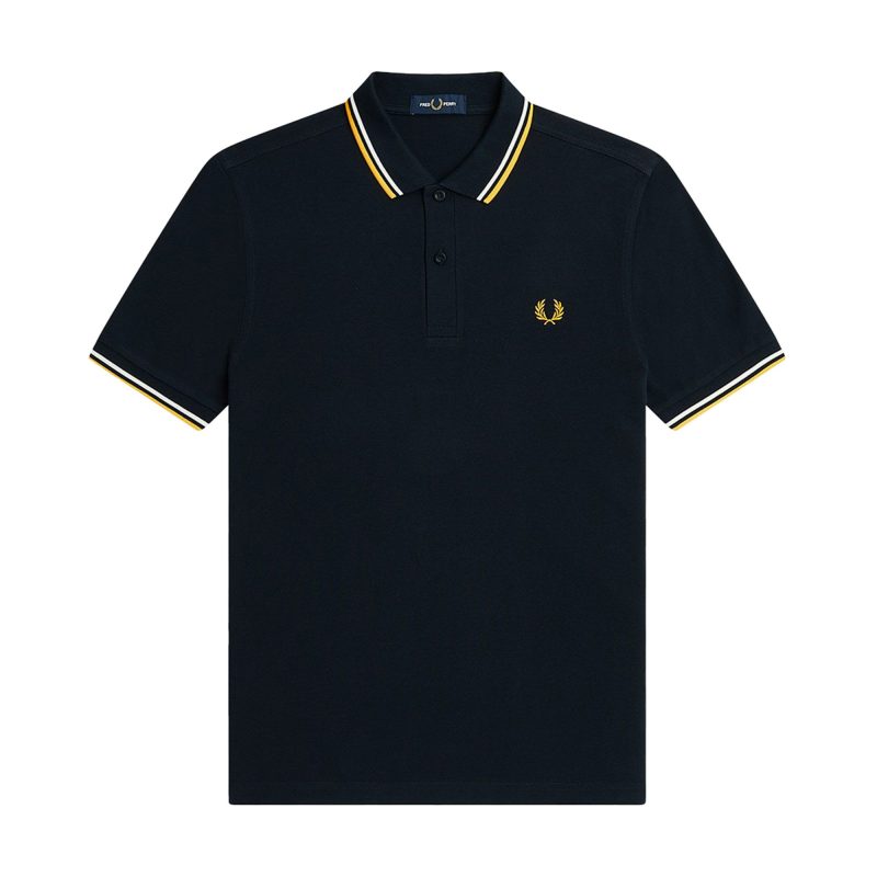 Fred Perry Ανδρική Μπλούζα Twin Tipped Polo M3600-R81 Μπλε