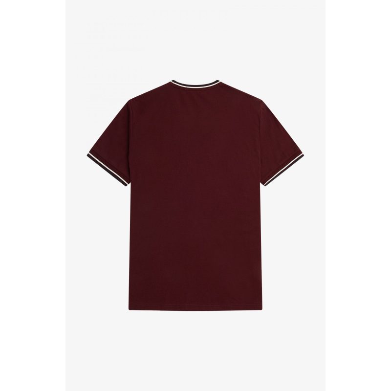 Fred Perry Ανδρική Μπλούζα Τ-Shirt Twin Tipped M1588-R80 Μπορντό
