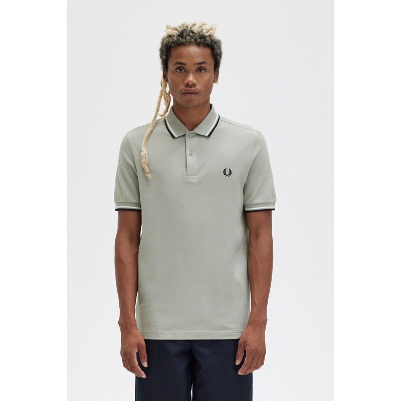 Fred Perry Ανδρική Μπλούζα Twin Tipped Polo M3600-R74 Πράσινο