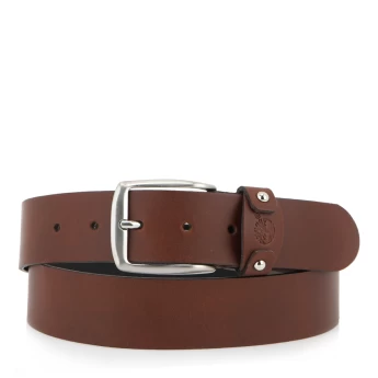 Timberland Ανδρική Δερμάτινη Ζώνη Square-Buckle With Loop TB0A1BY8212 Καφέ