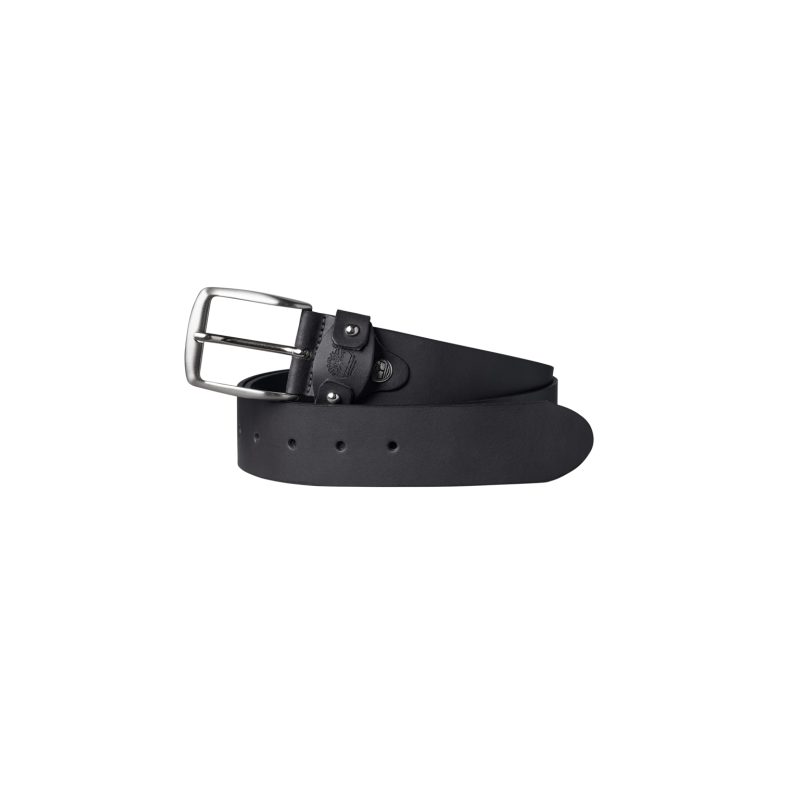 Timberland Ανδρική Δερμάτινη Ζώνη Square-Buckle With Loop TB0A1BY8001 Μαύρο