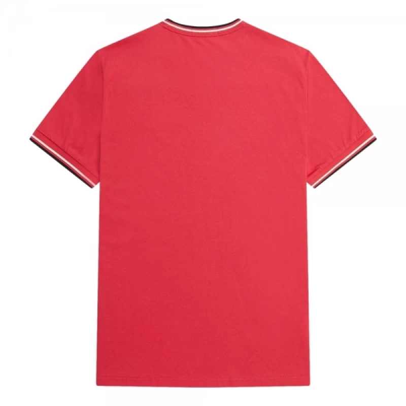Fred Perry Ανδρική Μπλούζα Τ-Shirt Twin Tipped M1588-279 Κόκκινο