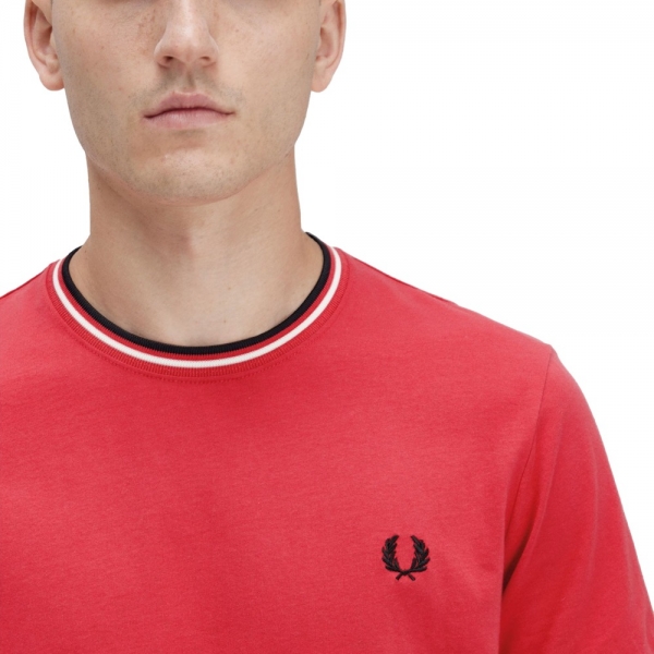 fred perry twin tipped t shirt m1588 washed red 4 tobros.gr