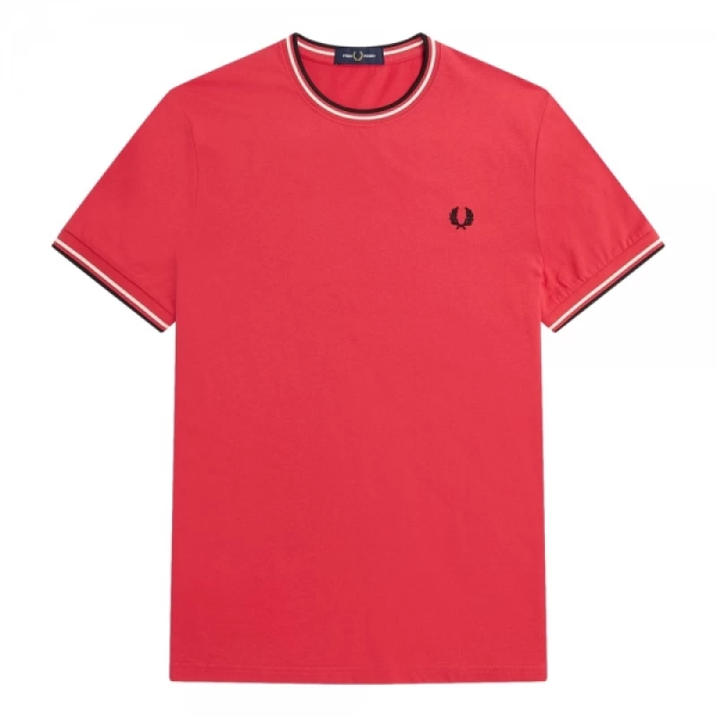fred perry twin tipped t shirt m1588 washed red tobros.gr