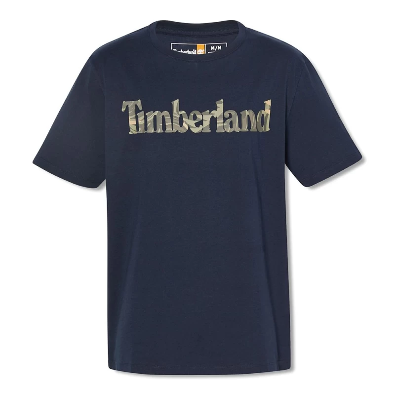 Timberland Ανδρική Μπλούζα T-Shirt SS Linear Camo Tee A68N1-433 Μπλε