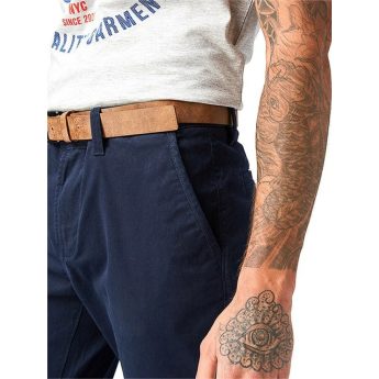 Tom Tailor Ανδρικό Παντελόνι Slim Chino With Belt 1008253-10668 Μπλε