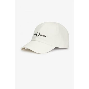 Fred Perry Unisex Graphic Branding Twill Cap HW4630-129 Λευκό