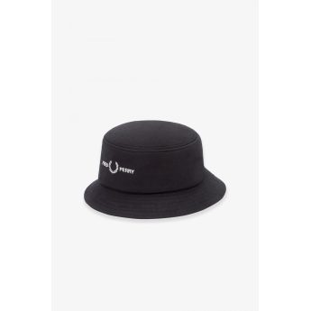 Fred Perry Unisex Twill Graphic Branding Bucket Hat HW4631-464 Μαύρο