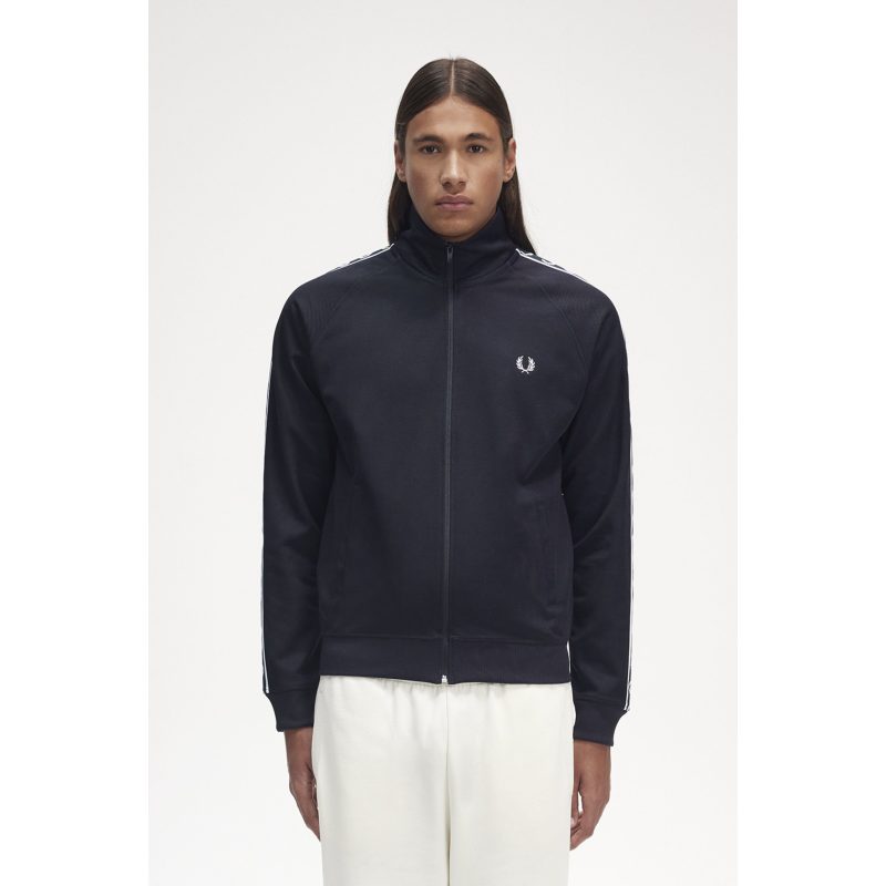 Fred Perry Ανδρική Ζακέτα Contrast Tape Track Jacket J5557-608 Μπλε
