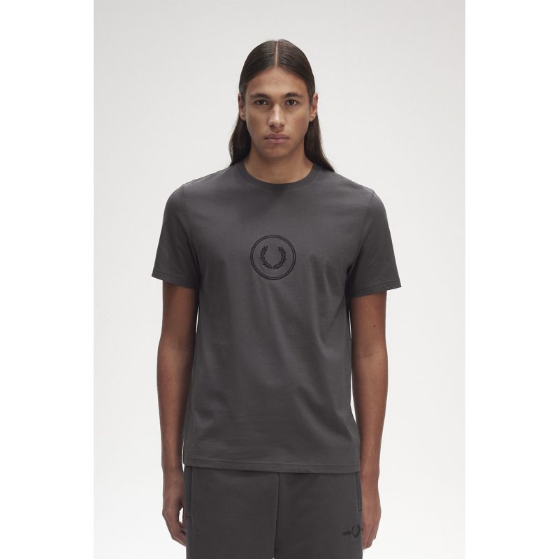 Fred Perry Ανδρική Μπλούζα Circle Branding T-Shirt M5630-G85 Γκρι