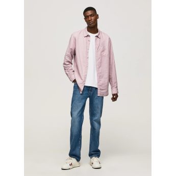 Ανδρικό Πουκάμισο Pepe Jeans Parker Long Sleeve PM307793-307 Ροζ