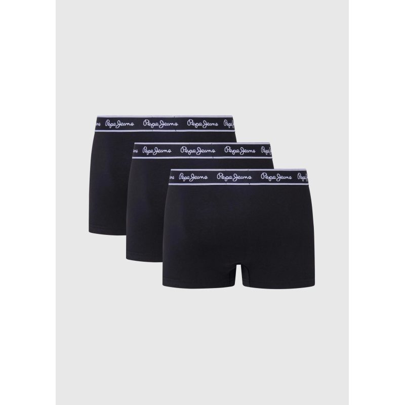 Pepe Jeans 3Pack Strechy Cotton Boxers PMU10975-999 Μαύρο
