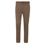 Tom Tailor Ανδρικό Παντελόνι Slim Chino With Belt 1008253-11634 Καφέ