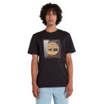 Timberland Ανδρική Μπλούζα T-Shirt SS Logo Graphic Tee A663S-001 Μαύρο