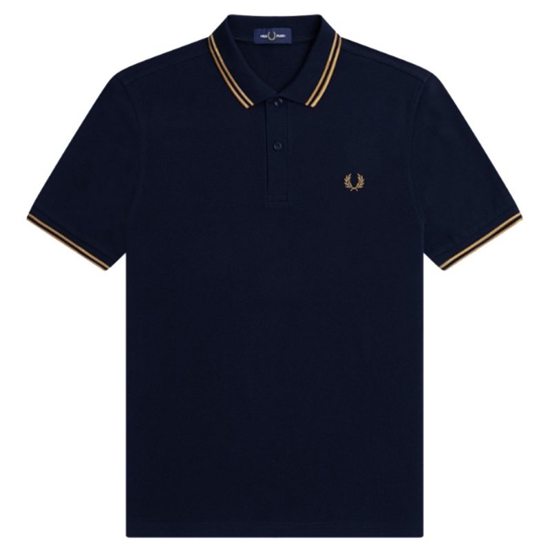 Fred Perry Ανδρική Μπλούζα Twin Tipped Polo M3600-R63 Μπλε