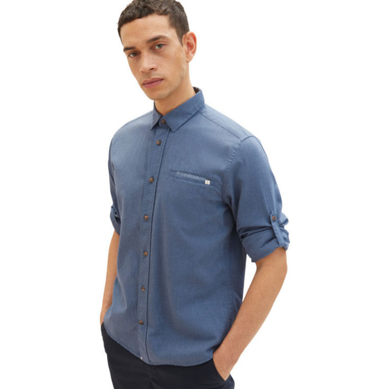 Tom Tailor Ανδρικό Πουκάμισο Structured Shirt 1034895-31218 Μπλε