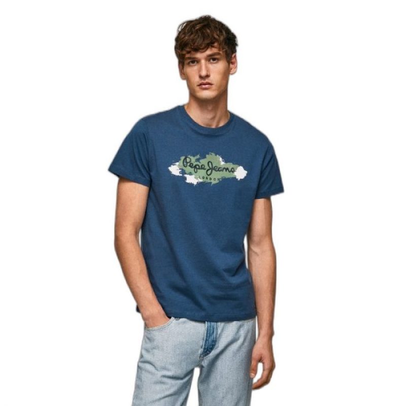 Pepe Jeans Ανδρική Μπλούζα Raffael T-shirt PM508675-574 Μπλε