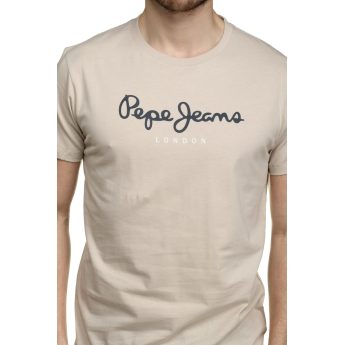 Pepe Jeans Eggo Ανδρική Μπλούζα T-Shirt PM508208-845 Μπέζ