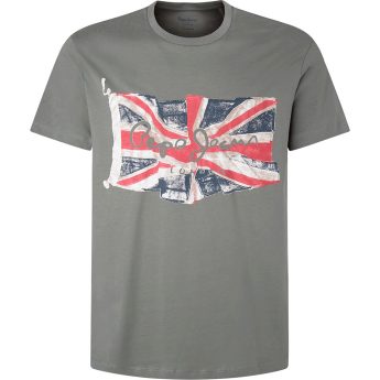 Pepe Jeans Ανδρική Μπλούζα Flag Logo T-Shirt PM508273-674 Πράσινο
