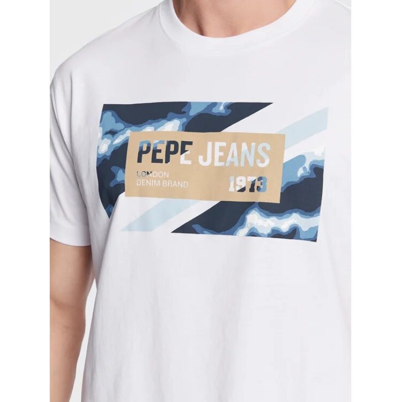 pepe jeans t shirt rederick pm508685 leuko regular fit 3 tobros.gr