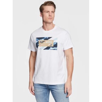 Pepe Jeans Ανδρική Μπλούζα Rederick T-shirt PM508685-800 Λευκό