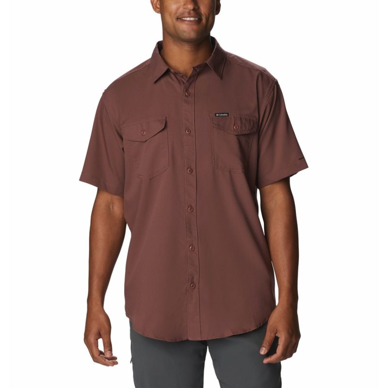 Columbia Ανδρικό Πουκάμισο Utilizer™ II Solid Short Sleeve Shirt 1577762-640 Μπορντό