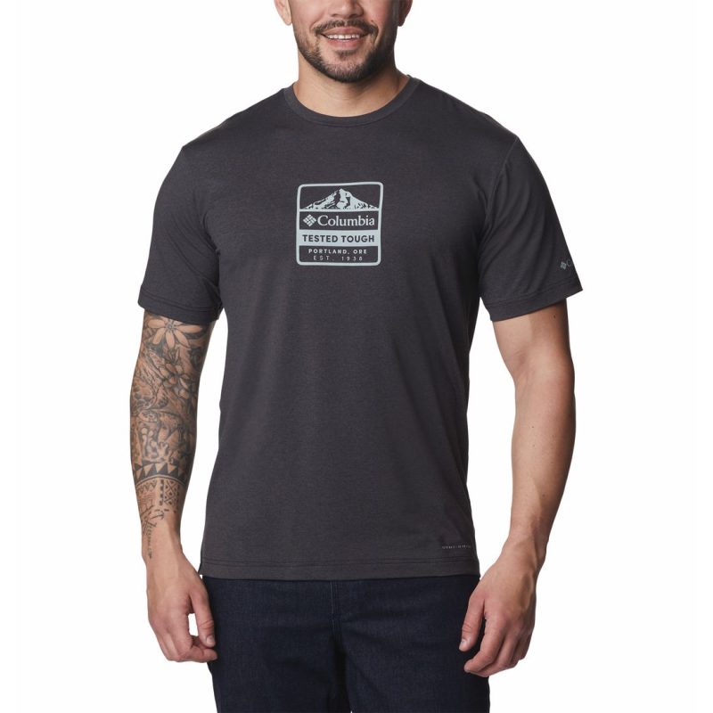 Columbia Ανδρική Μπλούζα Tech Trail™ Front Graphic SS Tee 2036545-011 Γκρι Ανθρακί