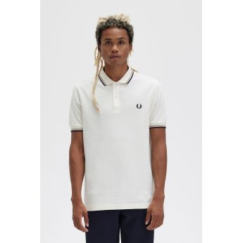Fred Perry Ανδρική Μπλούζα Twin Tipped Polo M3600-R71 Εκρού