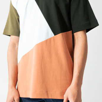 Fred Perry Ανδρικό T-Shirt Abstract Colour Block M5612-Q20 Night Green