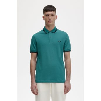 Fred Perry Ανδρική Μπλούζα Twin Tipped Polo M3600-R35 Πετρόλ