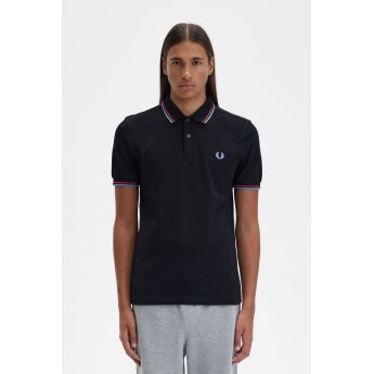 Fred Perry Ανδρική Μπλούζα Twin Tipped Polo M3600-S05 Μαύρο