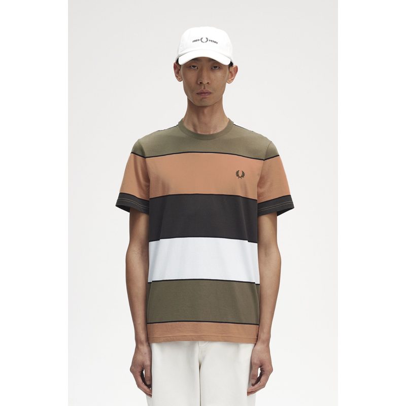 Fred Perry Ανδρικό T-Shirt Bold Stripe M5608-M38 Light Rust