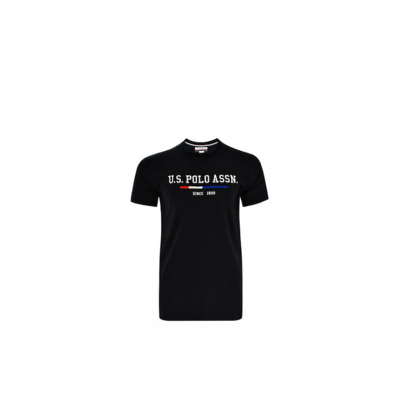 U.S. Polo Assn. Ανδρικό T-shirt Μαύρο με Στάμπα 6526550313-199