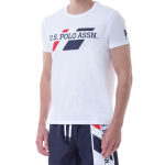 U.S. Polo Assn. Ανδρικό T-shirt Luca με Στάμπα 6528853224-100 Λευκό