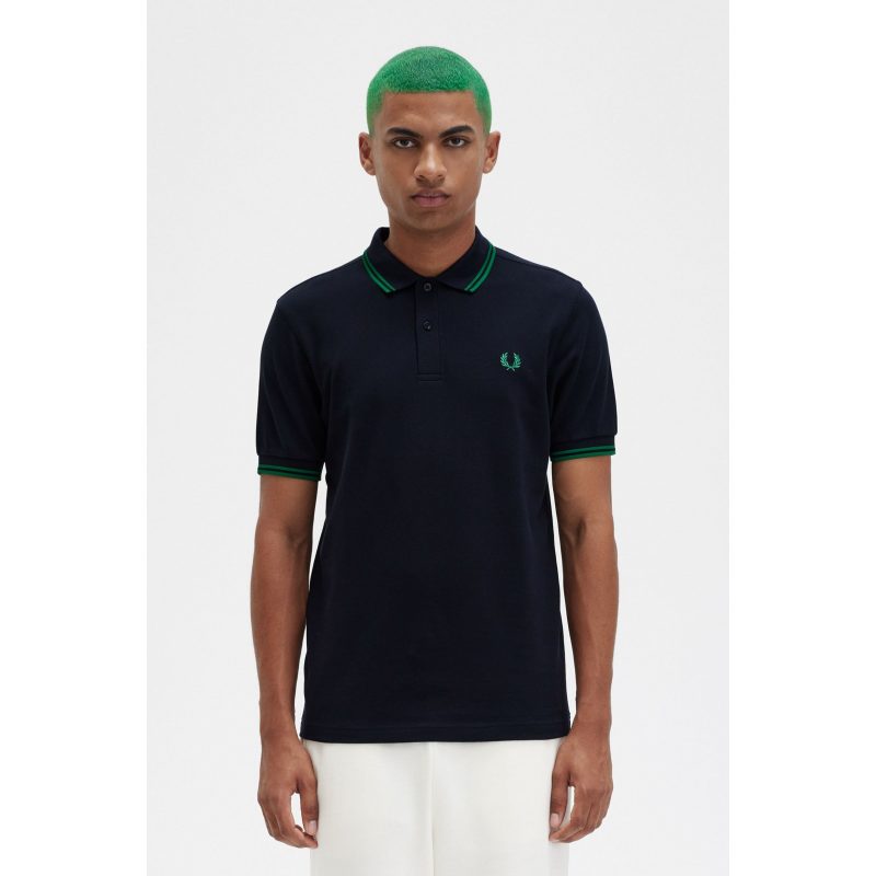Fred Perry Ανδρική Μπλούζα Twin Tipped Polo M3600-S31 Μπλε