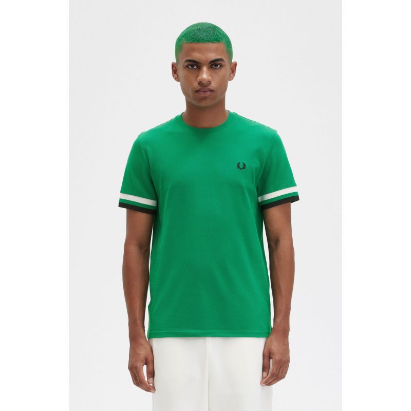 Fred Perry Ανδρικό Bold Tipped Piqué T-Shirt M5609-R34 Πράσινο