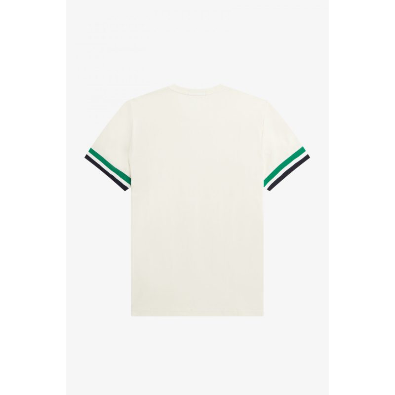 Fred Perry Ανδρικό Bold Tipped Piqué T-Shirt M5609-R96 Εκρού