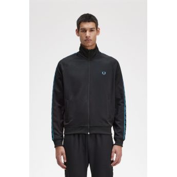 Fred Perry Ανδρική Ζακέτα Contrast Tape Track Jacket J5557-S66 Μαύρο