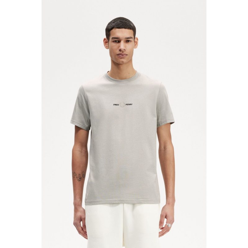 Fred Perry Ανδρική Μπλούζα Embroidered T-Shirt M4580-181 Γκρι