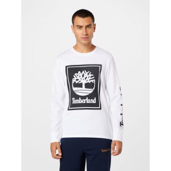 Timberland Ανδρική Μπλούζα Μακρυμάνικη LS Stack Logo Tee TB0A2CMK-P54 Λευκό