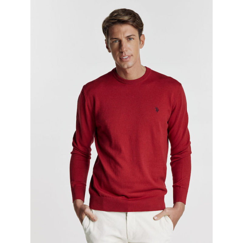 Us Polo Assn. Ανδρικό Πουλόβερ Leon 173 66566 48847-156 Μπορντό