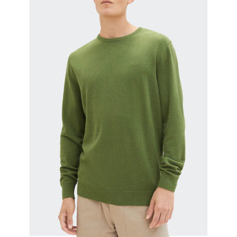 Tom Tailor Ανδρικό Πουλόβερ BASIC CREW Neck Sweater 1027661-32719 Πράσινο