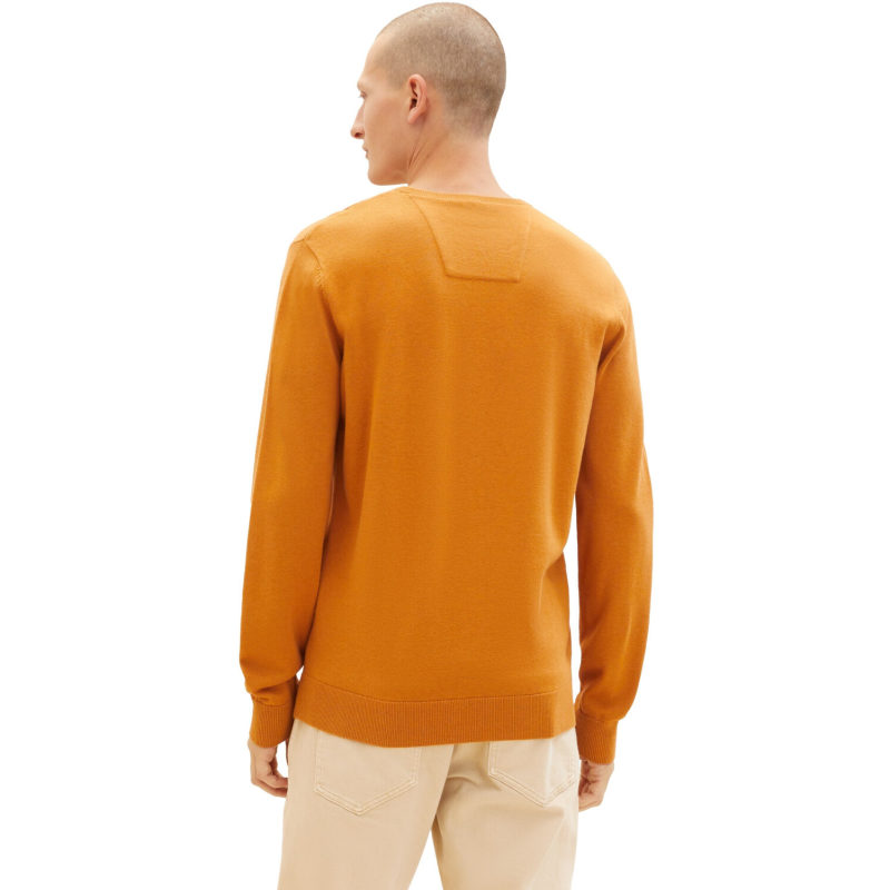 tom tailor melierter strickpullover 1027661 27682 rusty orange burned melange 3 tobros.gr